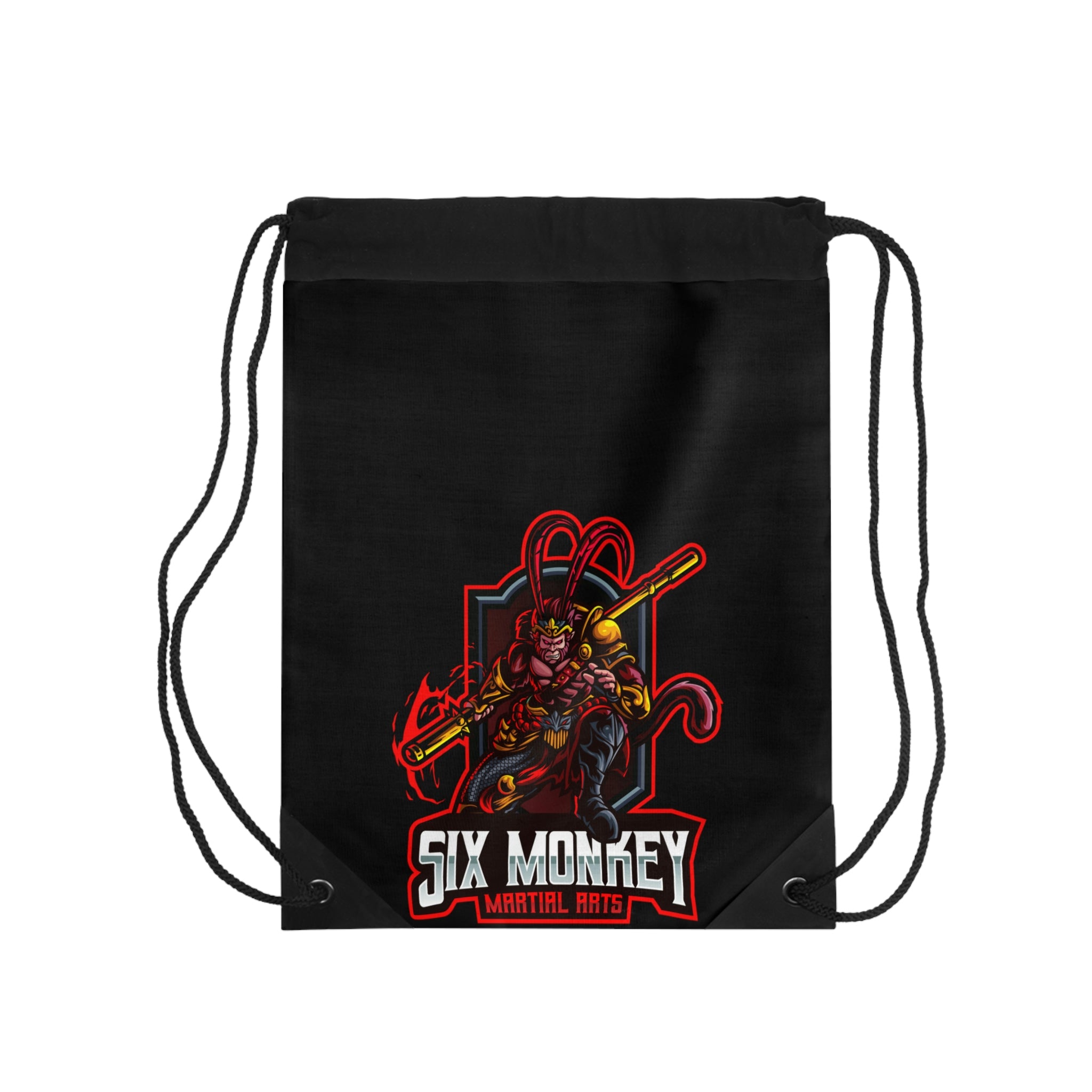 Six Monkey Martial Arts Drawstring Bag